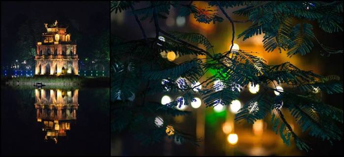 night at the Hoan Kiem Lake night at the Hoan Kiem Lake