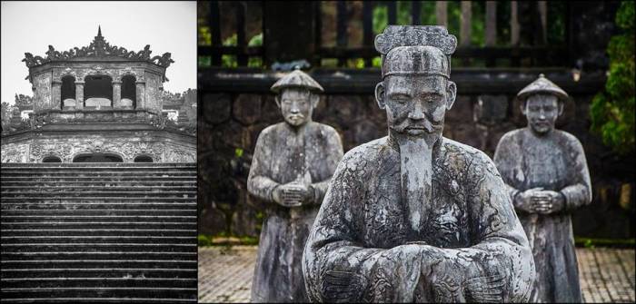 guardians of the tomb of the emperor Khải Định guardians of the tomb of the emperor Khải Định