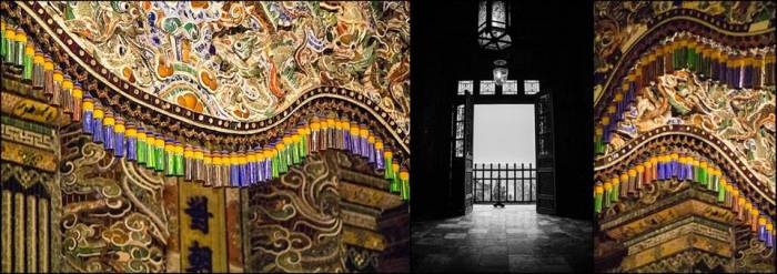 lavish details of the tomb of emperor Khải Định lavish details of the tomb of emperor Khải Định