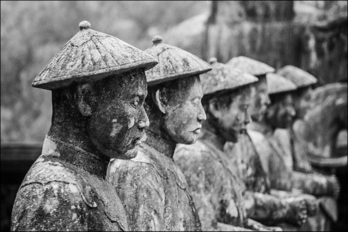 guardians of the tomb of the emperor Khải Định guardians of the tomb of the emperor Khải Định