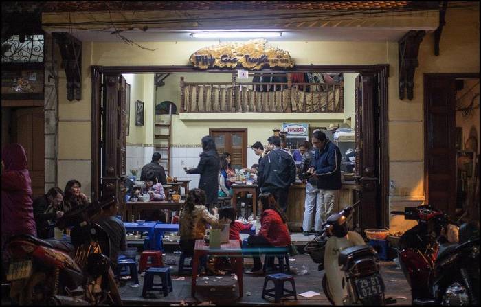 they say the best phở bò in Hanoi is made here Hanoi