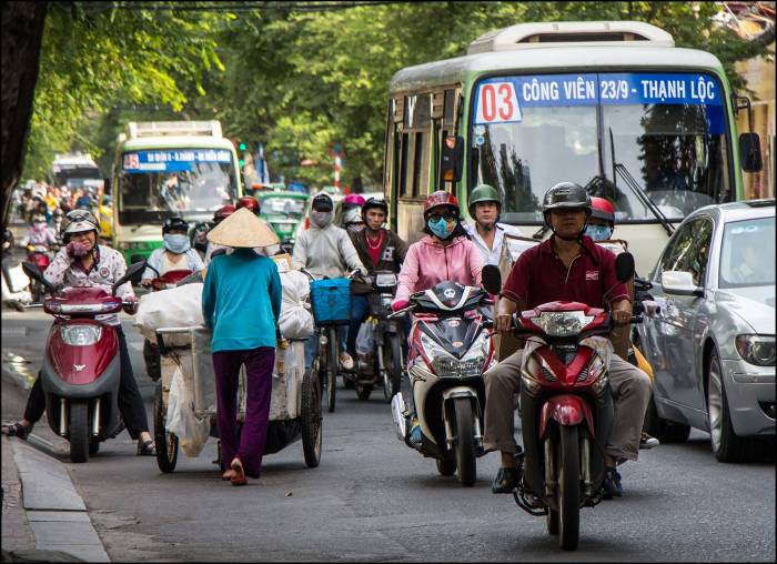 a very common go-whichever-way-you-want traffic situation a very common go-whichever-way-you-want traffic situation in Ho Chi Minh City