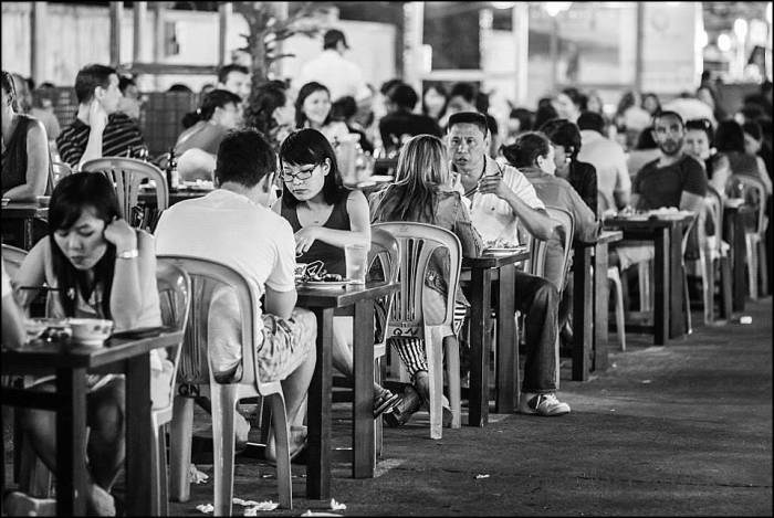 diners at the night market Phú Quốc island