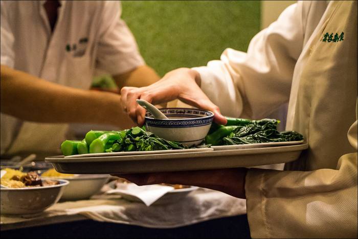 steamed kai lan - Chinese broccoli - in oyster sauce steamed kai lan - Chinese broccoli - in oyster sauce