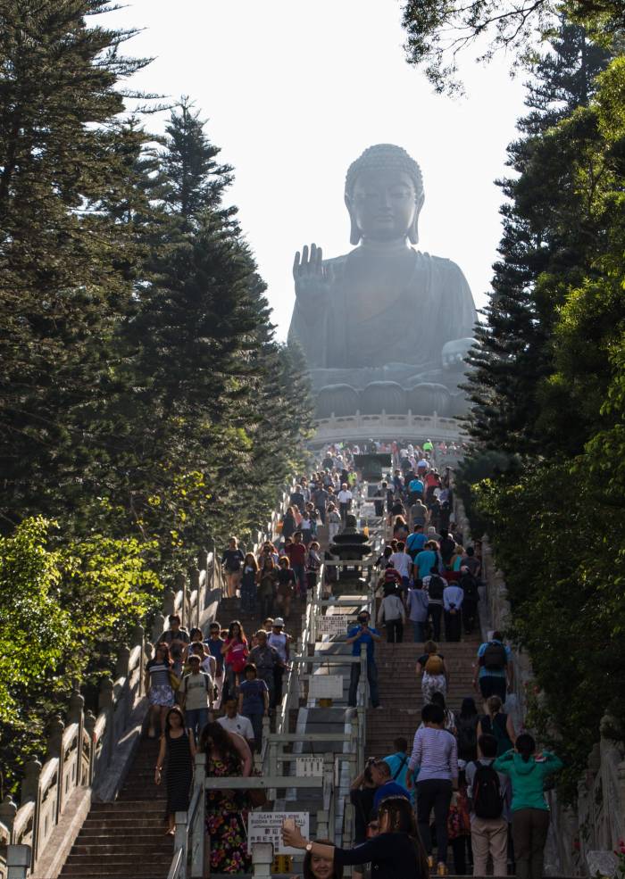 Tian Tan Buddha bronze statue took 12 years to complete Tian Tan Buddha bronze statue took 12 years to complete