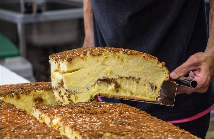 huge pieces of fluffy egg cake huge pieces of fluffy egg cake